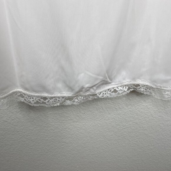 Vintage Fit Rite Lingerie Slip Dress Shadow Panel Babydoll Coquette White 34 NWT - Picture 9 of 13